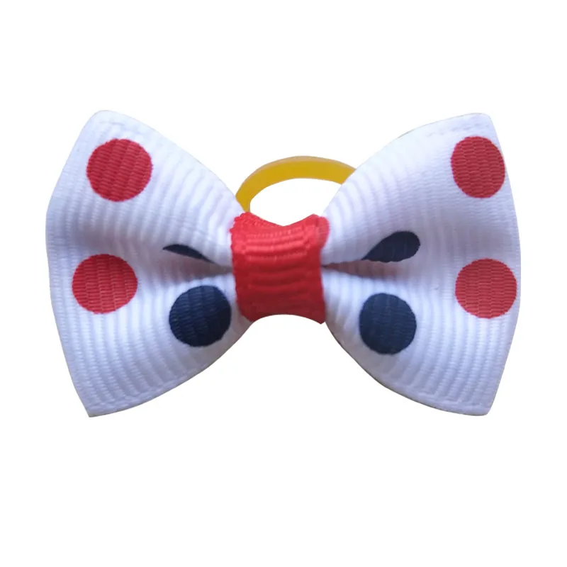 100 шт. банты для собак красный белый синий собака женские аксессуары волос ручной