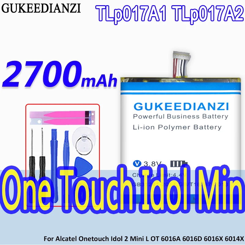 Аккумулятор GUKEEDIANZI TLp017A1 TLp017A2 для Alcatel Onetouch Idol 2 Mini L OT 6016A 6016D 6016X 6014X аккумулятор 2700