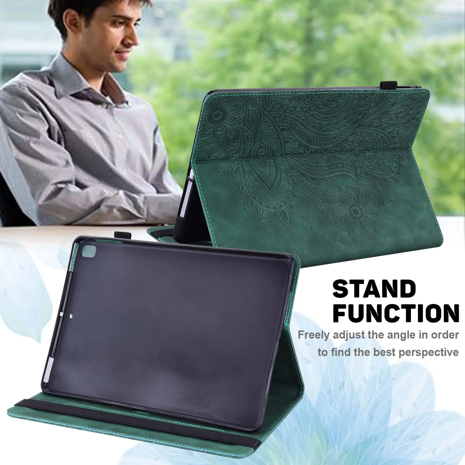 

Tablet Cover For Sam-sung Galaxy Tab A7 Case 10.4inch Smart 3d Leather Embossed Tablet Cover Leather Wallet Cover