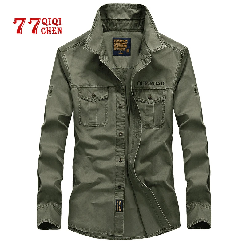 Мужская рубашка 2021 дышащая деловая из 100% хлопка на весну и осень спортивные