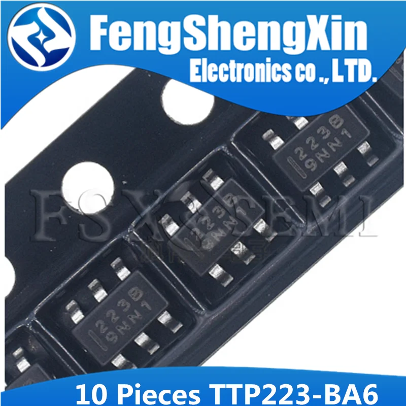 10 шт./лот новая модель TTP223 BA6 223B SOT23 6 Сенсорное Обнаружение IC single bond Touch IC|ic sot23-6|ic