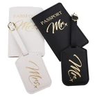 Чехол для паспорта Zoukane MR MRS с крестом, Обложка для багажа, пара свадебных паспортов, комплект обложки для путешествий с надписью CH27LT46