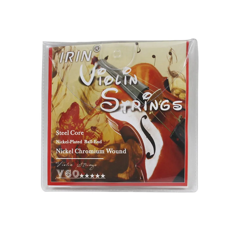 

4Pcs/Set Violin Strings Solid Steel Core Replacement Wire Size 3/4 & 4/4 A/E/D/G 0.25mm 0.36mm 0.53mm 0.71mm For Gifts Accessory