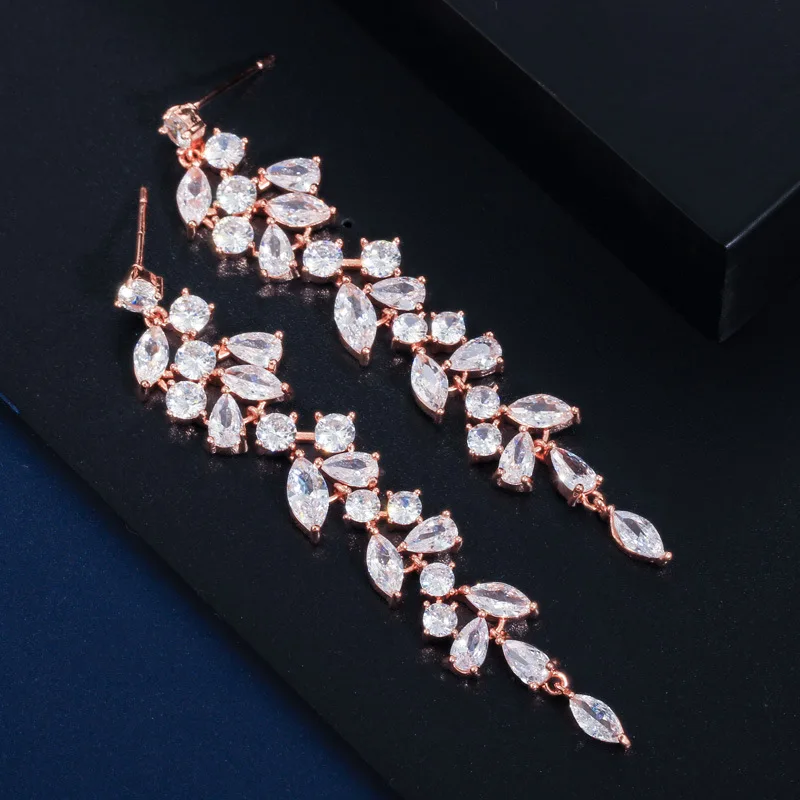 Wong Rain Luxury 925 Sterling Silver Created Moissanite Gemstone Drop Dangle Plant Tassel Earrings Fine Jewelry Wholesale
