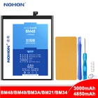 NOHON BM48 BM49 BM3A BM21 BM34 батарея для Xiaomi Mi Note Pro 2 3 Max батарея Note2 Note3 запасная батарея для телефона + Бесплатные инструменты