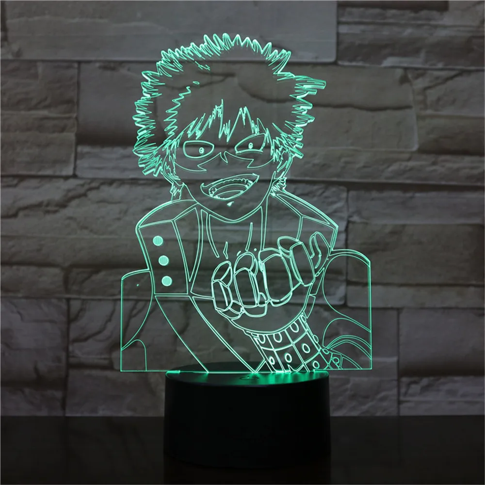 Фигурка героя Академии All Might My Hero USB 3D светодиодный ночник для мальчиков детей