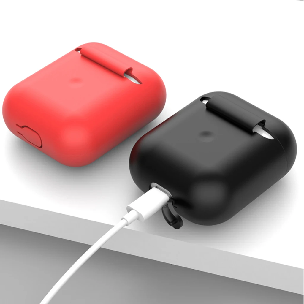 ТПУ Мягкие силиконовые чехлы для Airpods 2 аксессуары Защитная крышка ультра тонкий