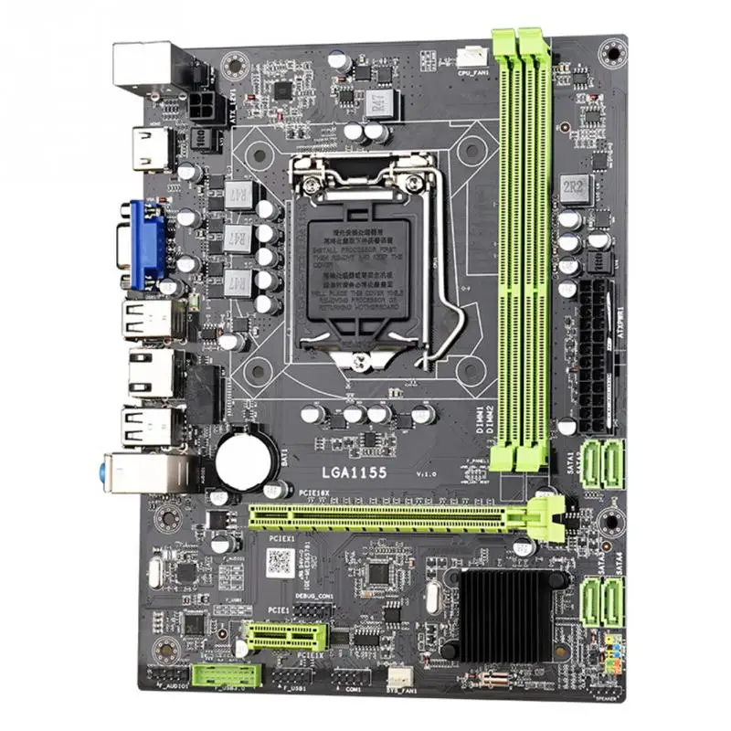 Материнская плата H61 LGA 1155 M ATX 32G 2 DDR3 PCI-Express X1 VGA HDMI для Intel Xeon i7 i5 i3