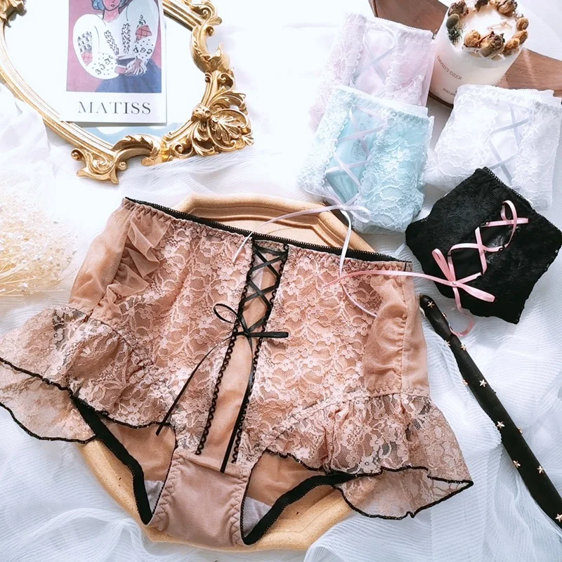 Японский Стиль размера плюс женские белые трусики милое платье с бантиком для