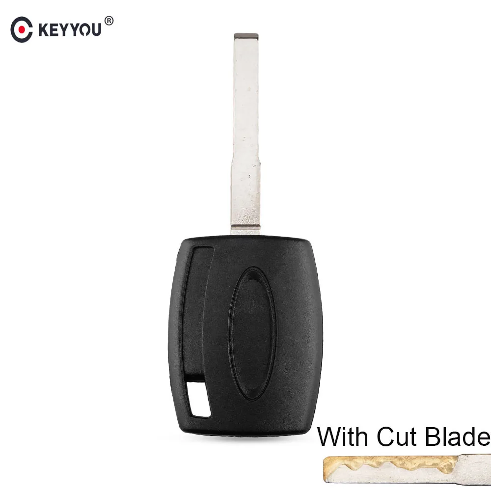 Чехол KEYYOU Cut/необработанный ключ для автомобиля брелок Ford Foucs 2 3 Ecosport Mendeo MK4 Transponder