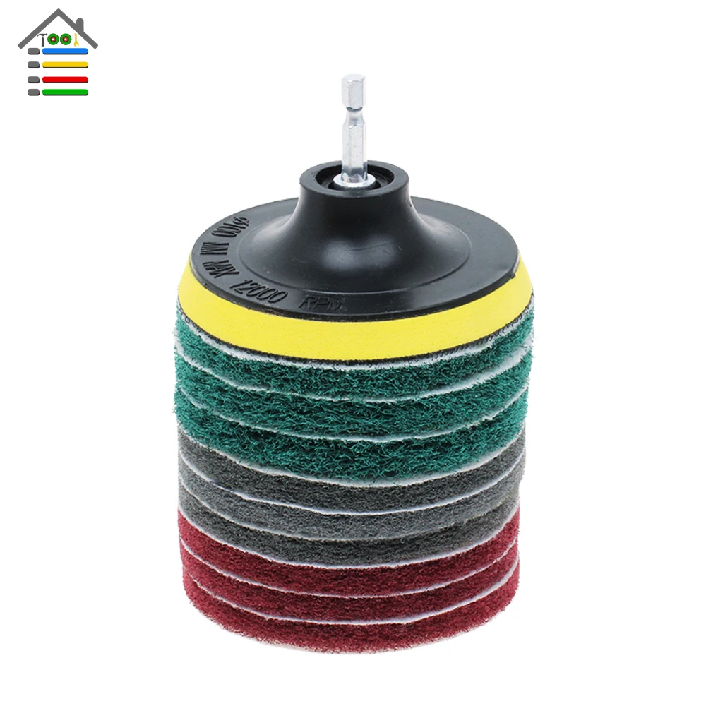 Щетка скруббер 4 дюйма щетка для электрической дрели мочалки плитки набор чистки