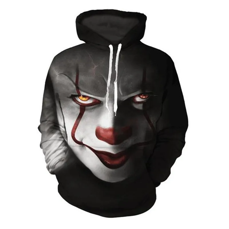 Pennywise 3D клоун ледяной Череп Толстовка для мужчин и женщин пуловер Толстовка Топ Sudadera Hombre повседневная спортивная одежда спортивный костюм евро размер - Цвет: YH00535