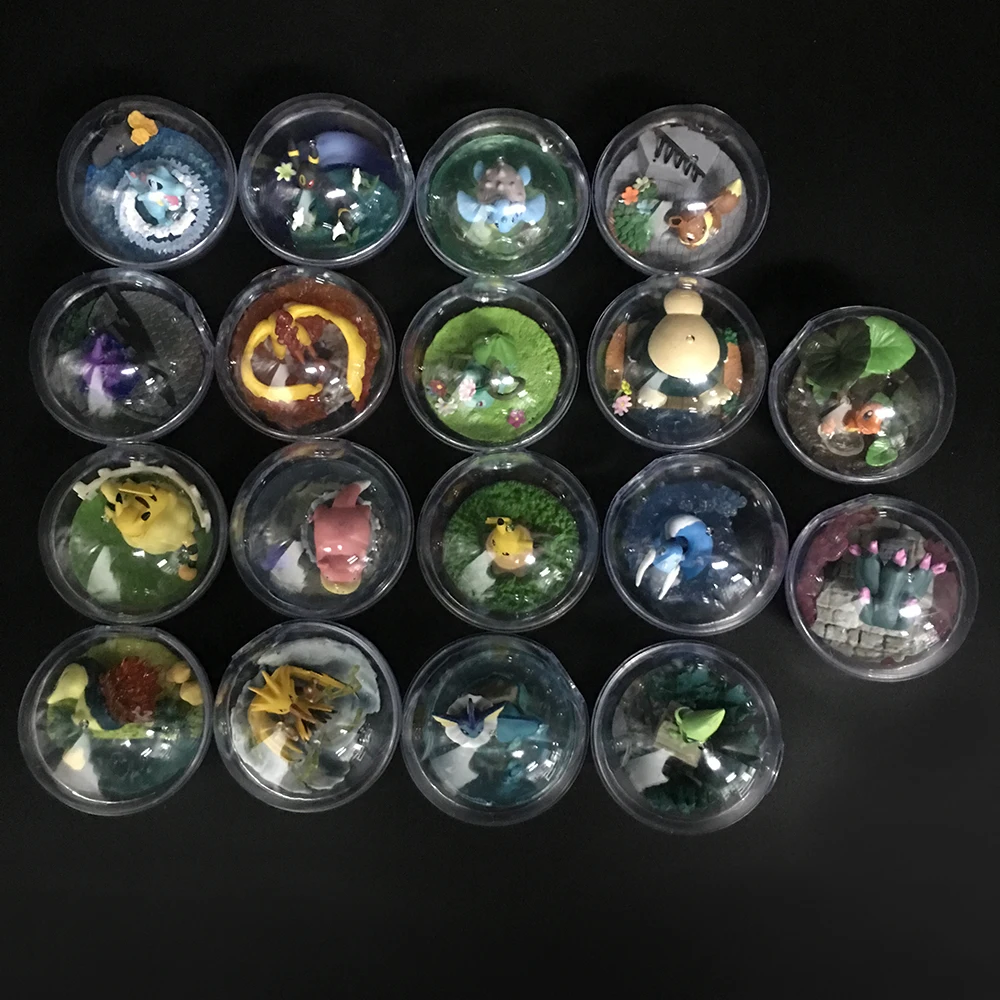 

Pokemon Transparent Elf Ball Scene 4 Gang Ghost Flame Bird Ibrahimovic Transparent Egg Elf Doll Scenes Toys