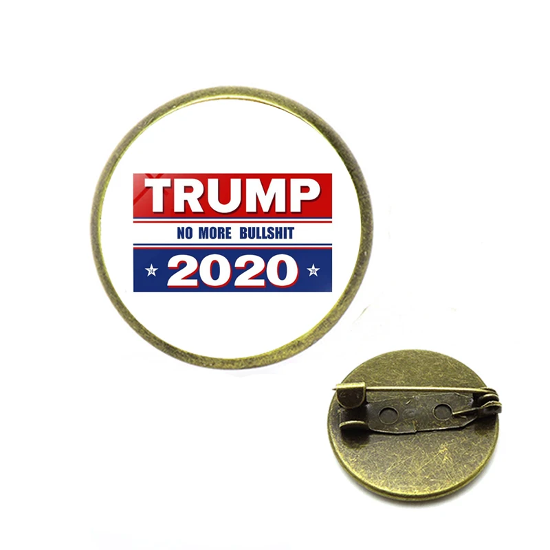 Брошка Trump 2020 делает Америку снова большой Дональд Трамп для США стеклянный купол