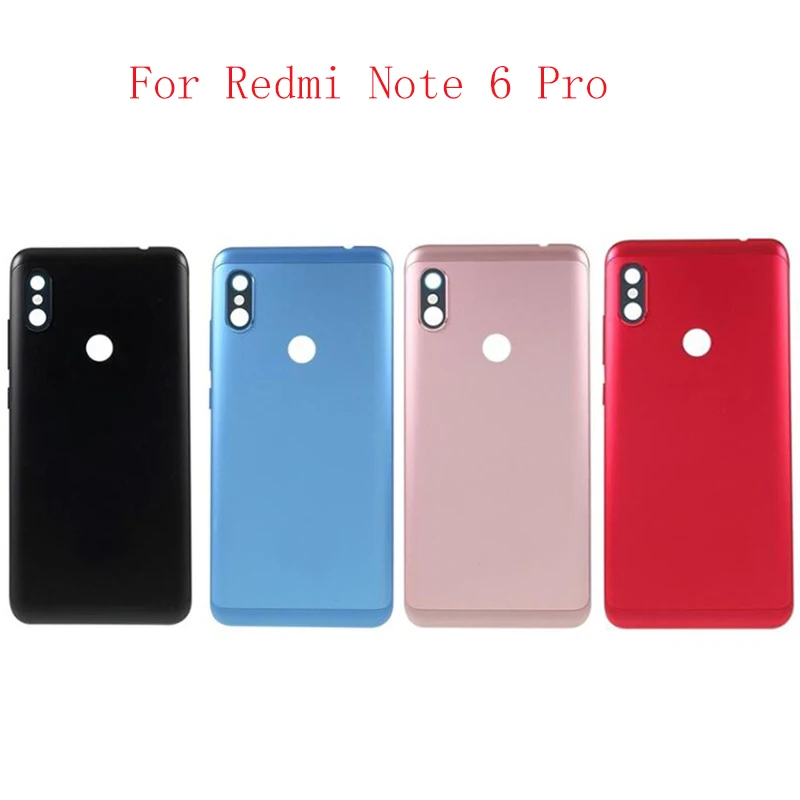 Задняя крышка корпуса для Xiaomi Redmi Note 5 Pro 6 сменная аккумулятора с клейкой