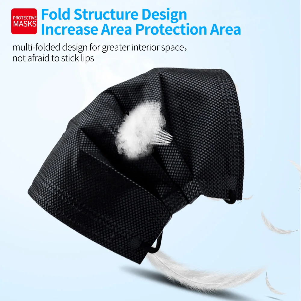 Черная Пылезащитная маска для лица тушь ресниц против капель одноразовая