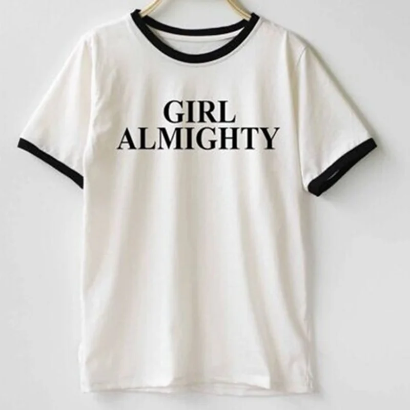 

Girl Almighty One Direction Shirt Letter Print Women T Shirt Casual Cotton Funny Shirt ZH