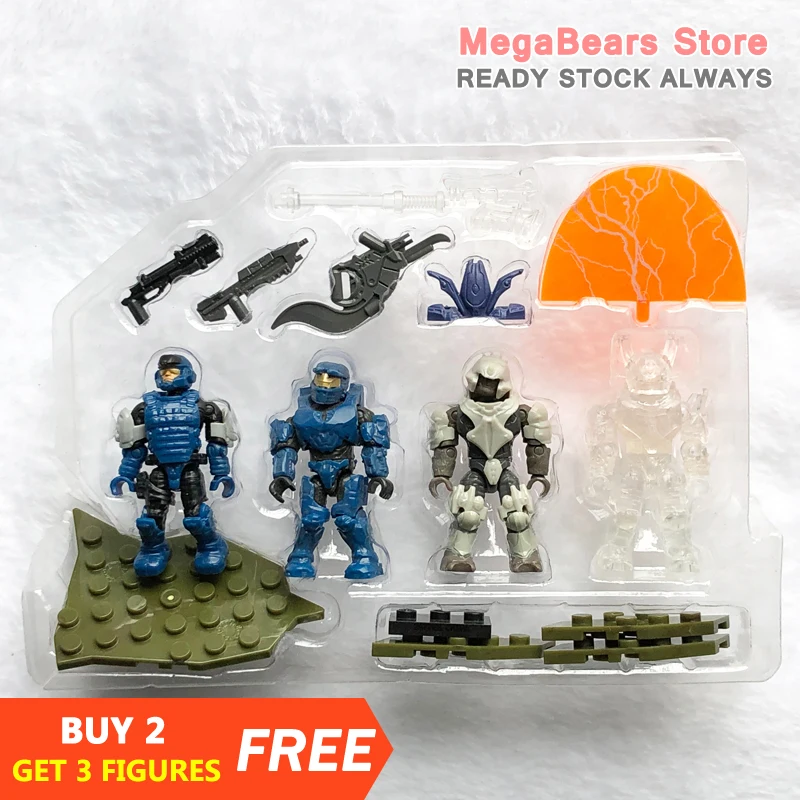 Экшн-фигурки Mega Bloks svux Halo DXF10 UNSC игрушки-конструкторы без использования 4 шт. |