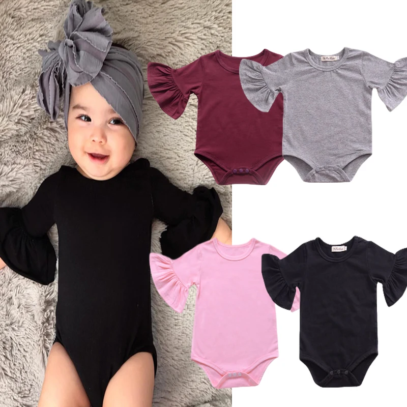 Одежда для маленьких девочек от 0 до 24 месяцев новорожденных с расклешенными