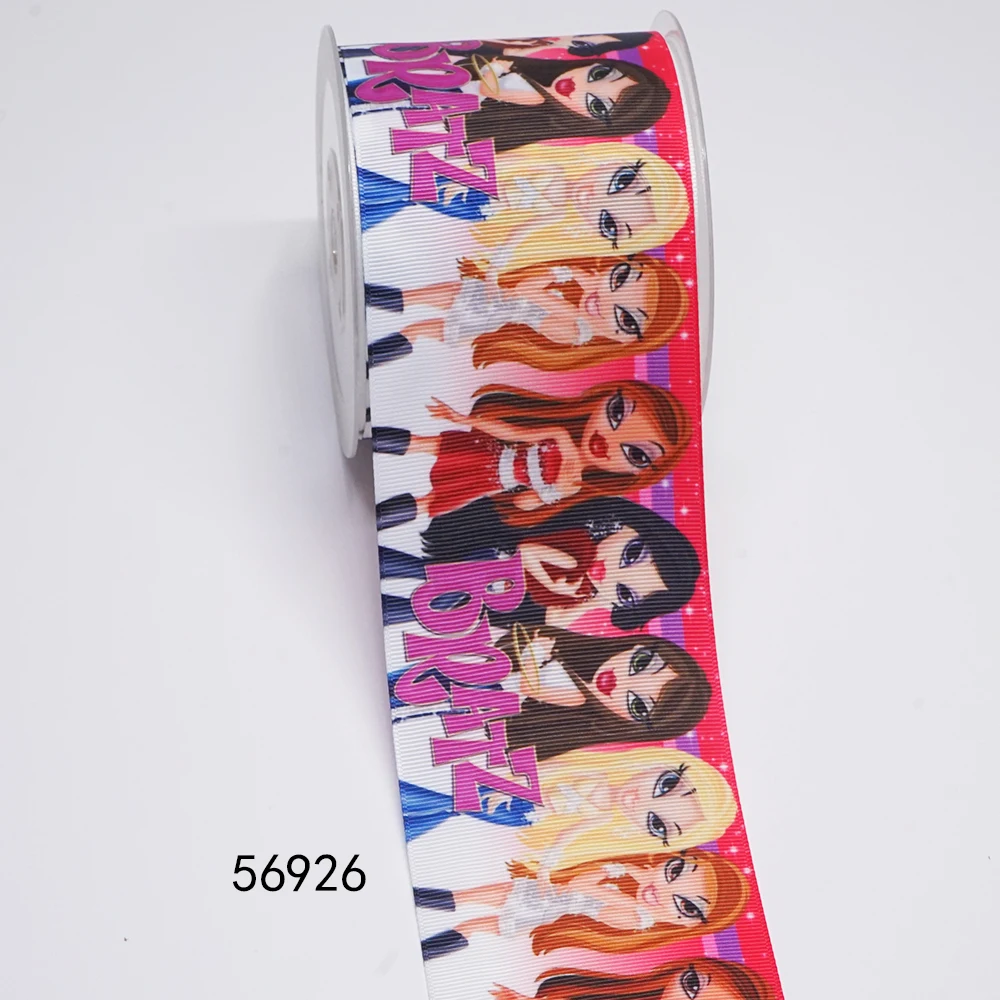 3-дюймовые 75 мм ленты в рубчик с мультяшным принтом для бантов от поставщиков