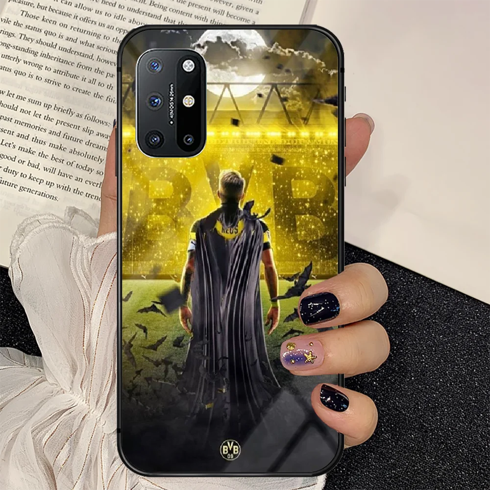 

football Dortmund Phone Tempered Glass Case Cover For Oneplus 5 6 7 8 9 Nord T Pro Silicone Bumper Etui