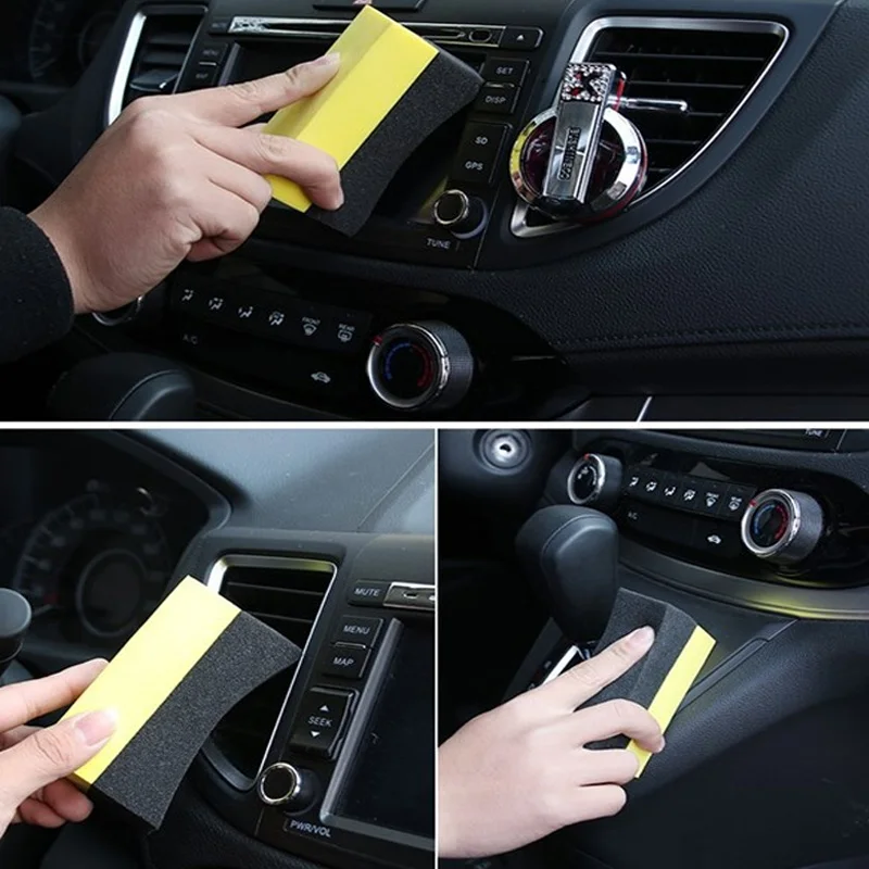 

Многофункциональная губка для уборки автомобиля, средство для уборки воском, в форме полумесяца, угловой зазор, инструмент для чистки