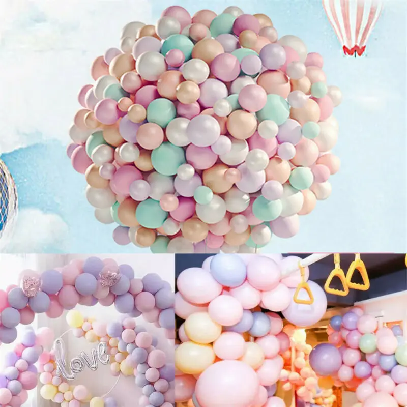 100 шт. 10 дюймов Macaron цветной латексный шар Свадебные украшения для дня рождения