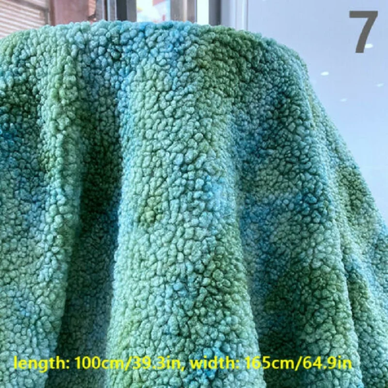 1 метр мягкая плюшевая ткань радужная флисовая Зимняя Теплая Бархатная