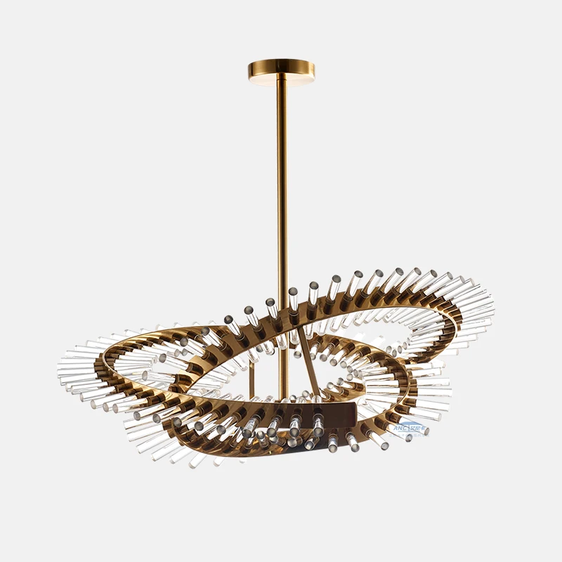 

Светильник Роскошная обувь с украшением в виде кристаллов Ресторан отеля круглый дизайнерские вилла Золотой канделябра для спальни просто...