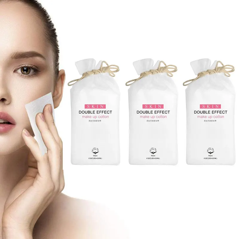 

50/100/400PCS Cotton Makeup Remover Pads 3 Layer Pads Facial Skin Care Nursing