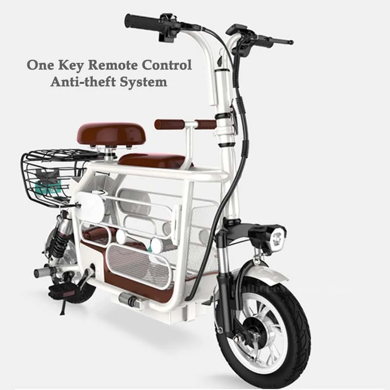 Портативный Электрический скутер 12 дюймовый двухколесный велосипед 48 в 400 Вт