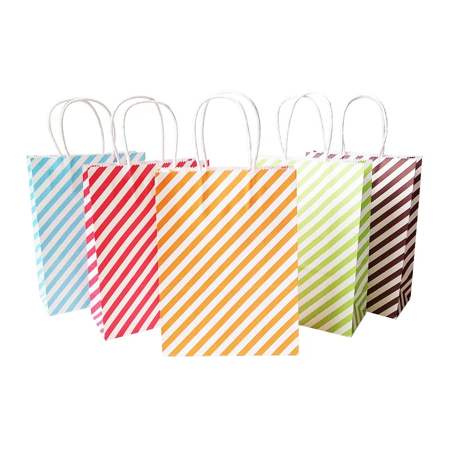 10 шт./лот маленькая подарочная бумага с цветными диагональными полосками и