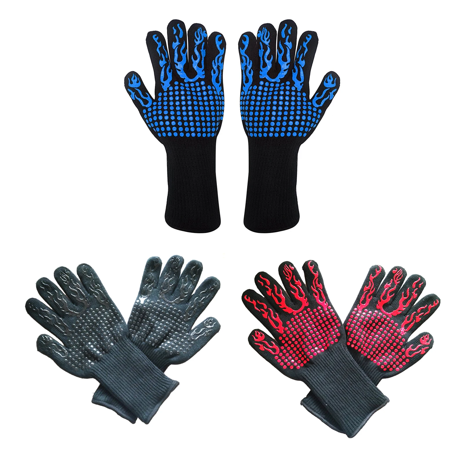 

Heat Resistant Gloves Non-Slip Oven Gloves Skin Friendly Baking Gloves Silicone Oven Mitts High Quality Microwave Gloves