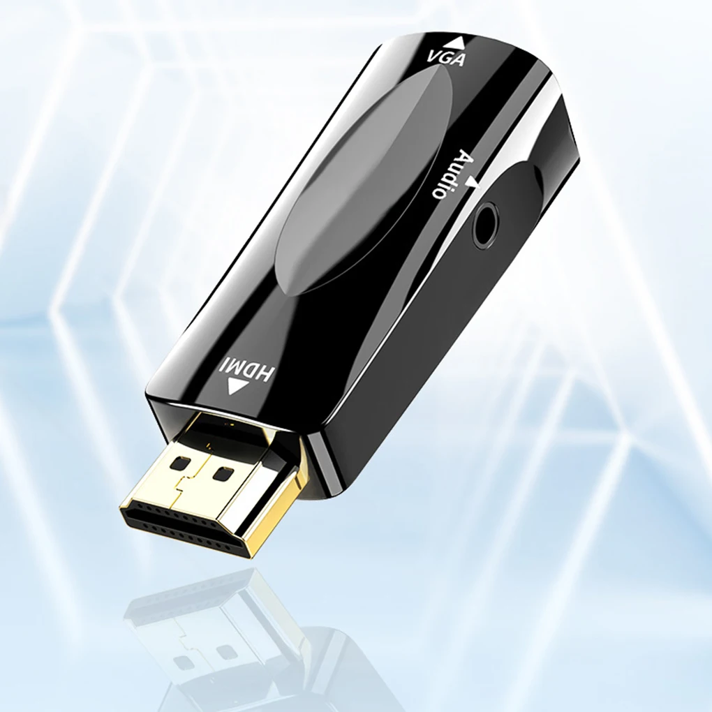 HD-VGA адаптер конвертер для домашнего офиса Мужской и Женский видео с 3 5 мм аудио