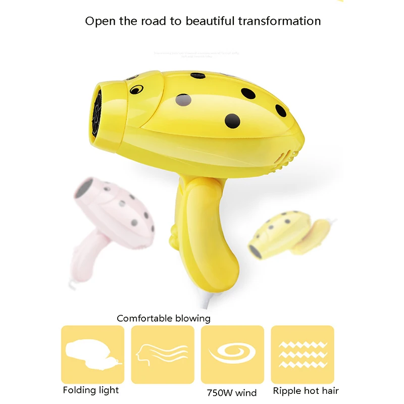 750 Вт складной мини воздуходувка для волос с европейской вилкой домашний