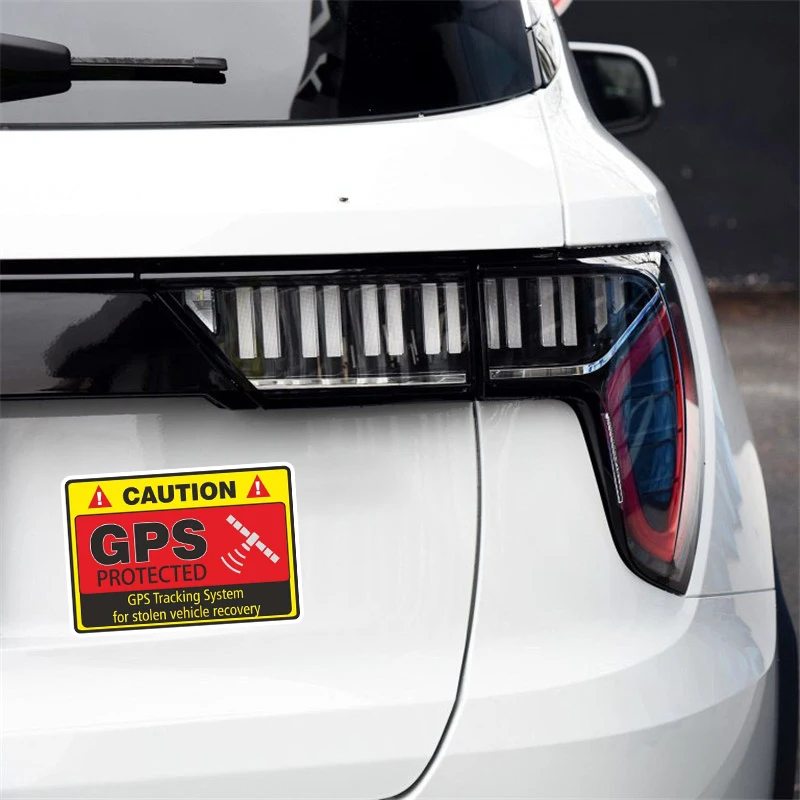 Aliauto 4 X Warning Car Sticker Caution GPS Tracking System Protected Decoration Decal PVC Water Proof for Skoda Volvo 7cm*4cm | Автомобили