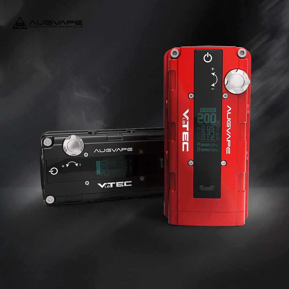 Оригинал Augvape VTEC1.8 200 Вт электронная сигарета коробка мод 510 резьба мощность от