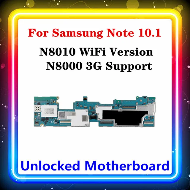 100% оригинал Mainbaord для Samsung Galaxy Note 10 1 N8000 / N8010 с полным чипом материнская плата Android OS