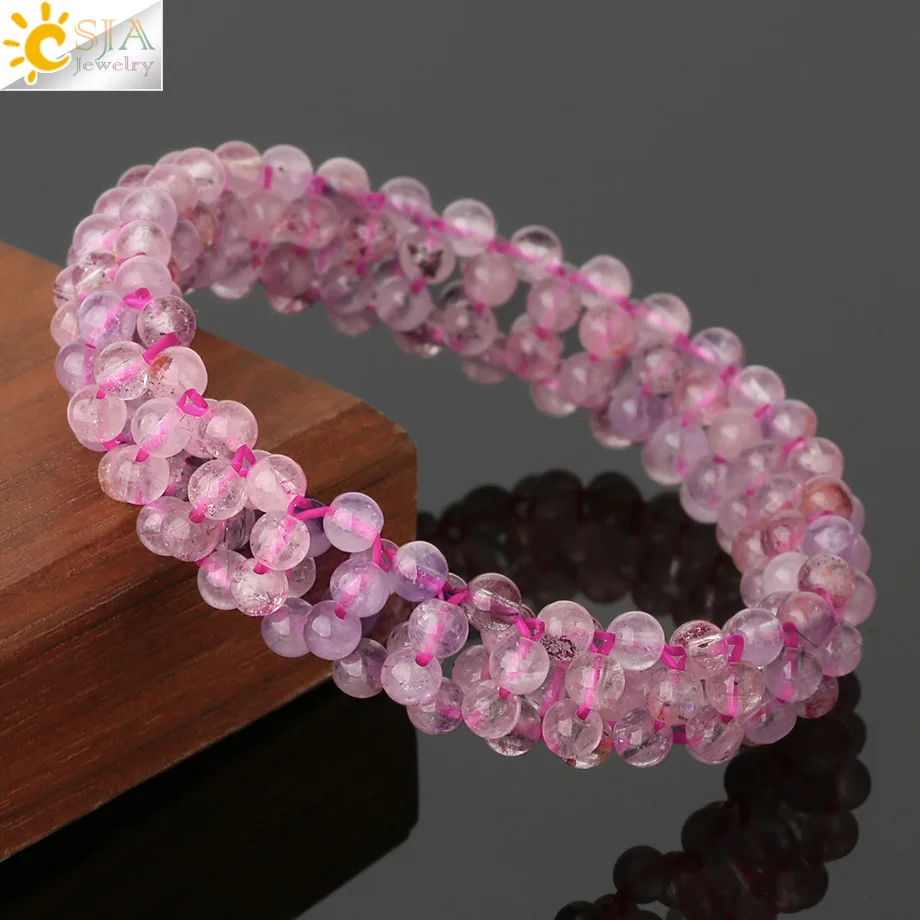 Браслет из натурального камня CSJA энергетический рейки чакры баланс исцеление 4