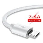 Микро USB кабель 2.4A быстрой зарядки зарядное устройство Кабель Microusb для Samsung Xiaomi Android мобильный телефон провод шнур