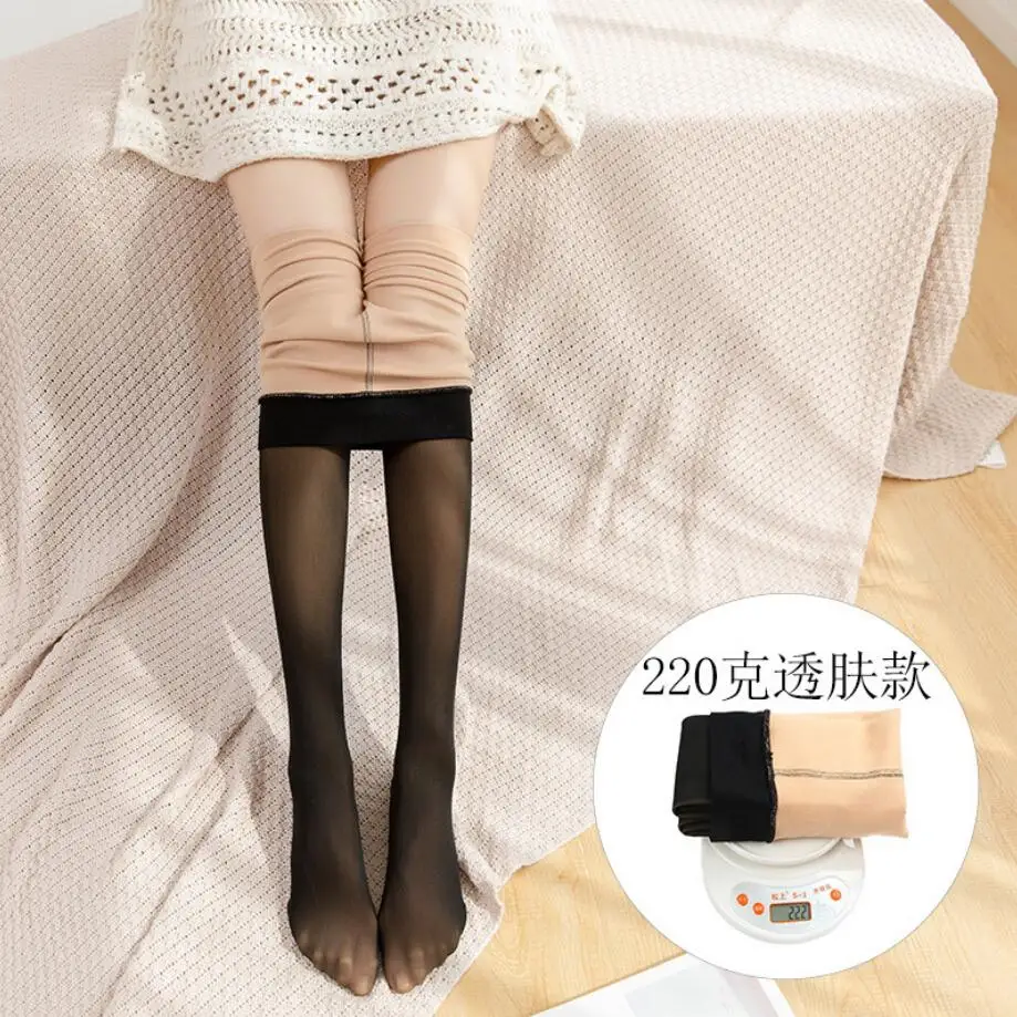 black 220g Новинка, 80 г-350 г, плюс бархатные утолщенные зимние колготки, женские колготки, collant femme, сексуальные трусики, rajstopy, теплые, medias de mujer, осень 482 - Цвет: black 220g