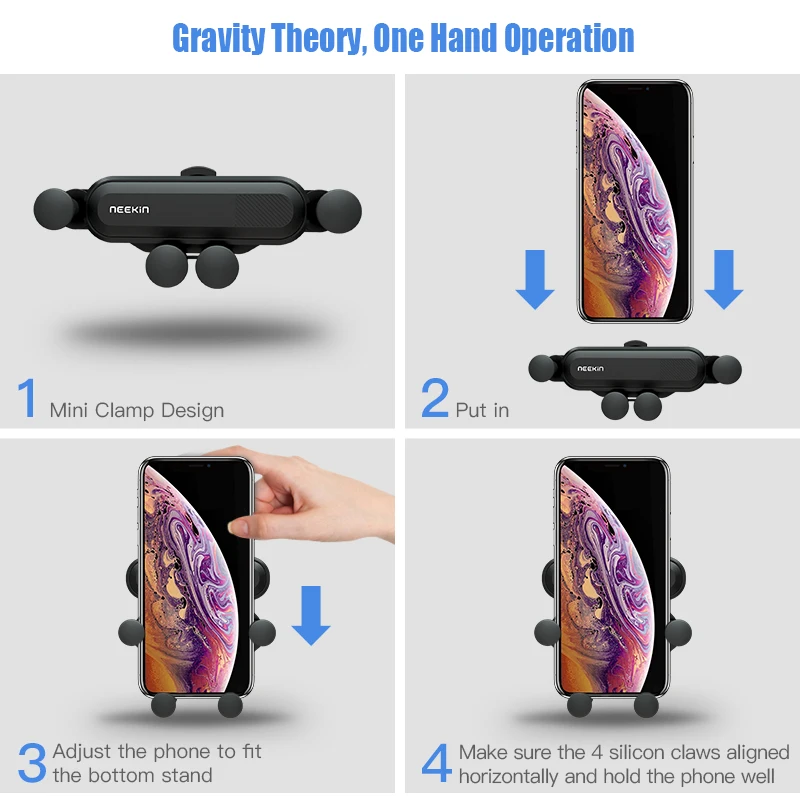 Автомобильный мини держатель для телефона NILLKIN iPhone XS автомобильный с креплением