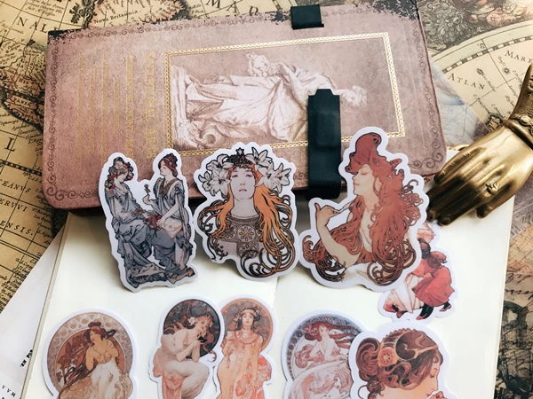 19 шт./пакет Винтаж арт богиня калька Бумага наклейки для DIY Скрапбукинг Happy planner