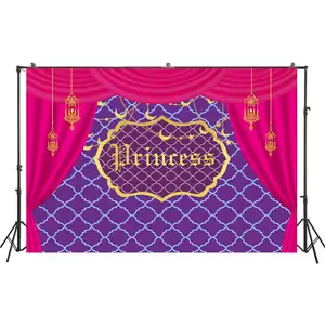 HUAYI Photography Backdrop Birthday Party Photo Background Arabian Gold Indian Bollywood Princess Baby Shower Backdrop W-3336