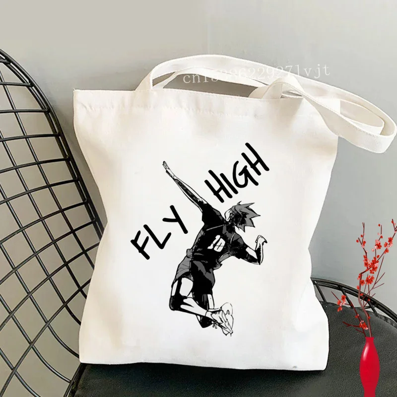 

Haikyuu shopping bag tote bolsa bolso bolsas de tela reusable grocery bag sacola reciclaje string shoping sac tissu