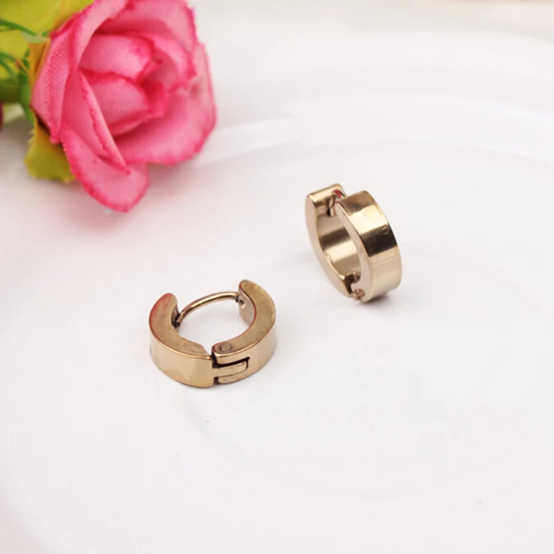 Серьги кольца из нержавеющей стали 1 пара модные серьги унисекс для женщин и