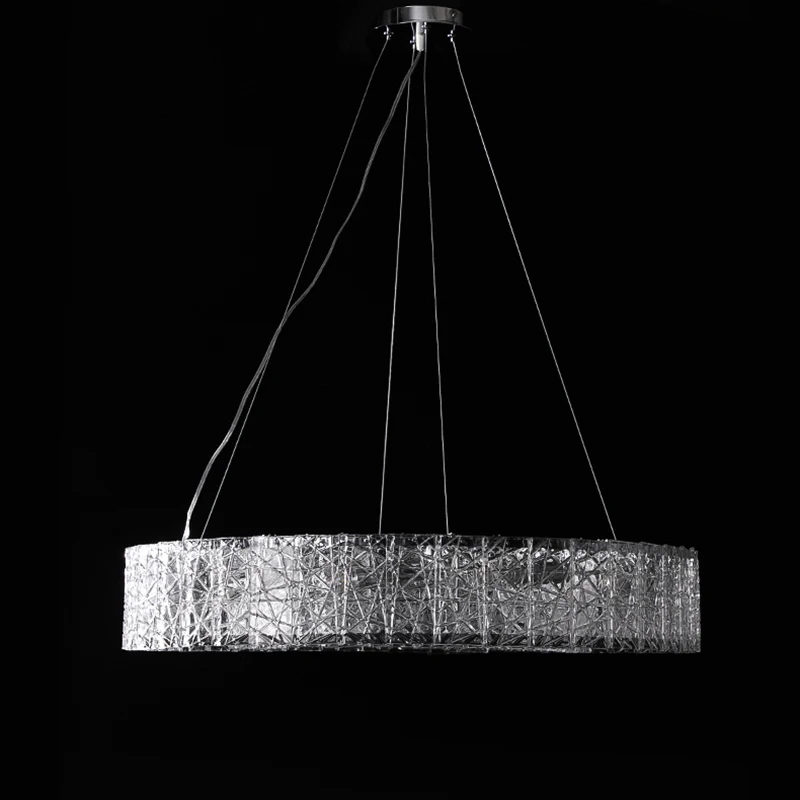 Роскошные стеклянные железные светодиодные подвесные светильники в