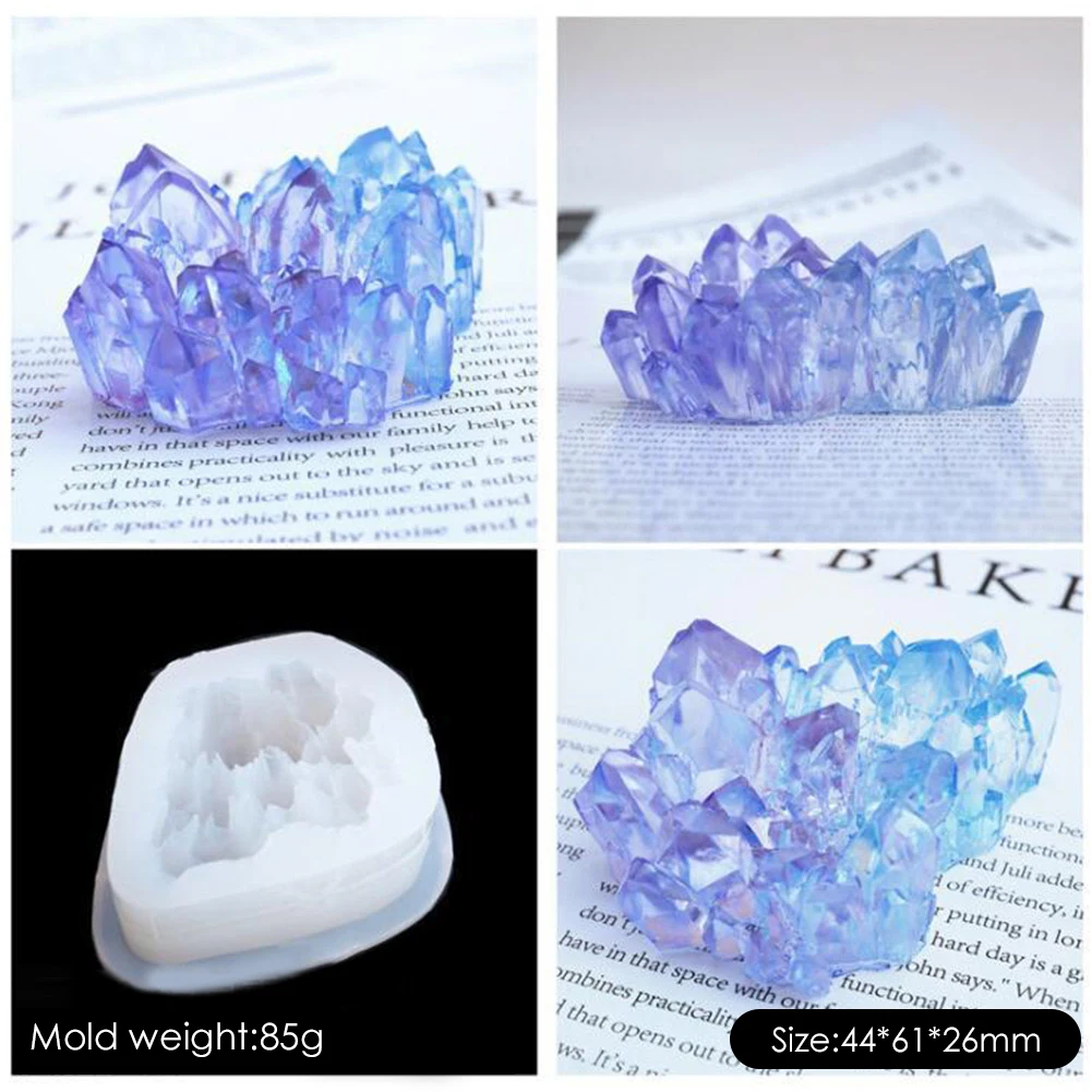 

Resin Crystal Silicone Mold Crystal Cluster Silicone Jewelry Mold DIY Crafts Epoxy Key Chain Jewelry Making Tools