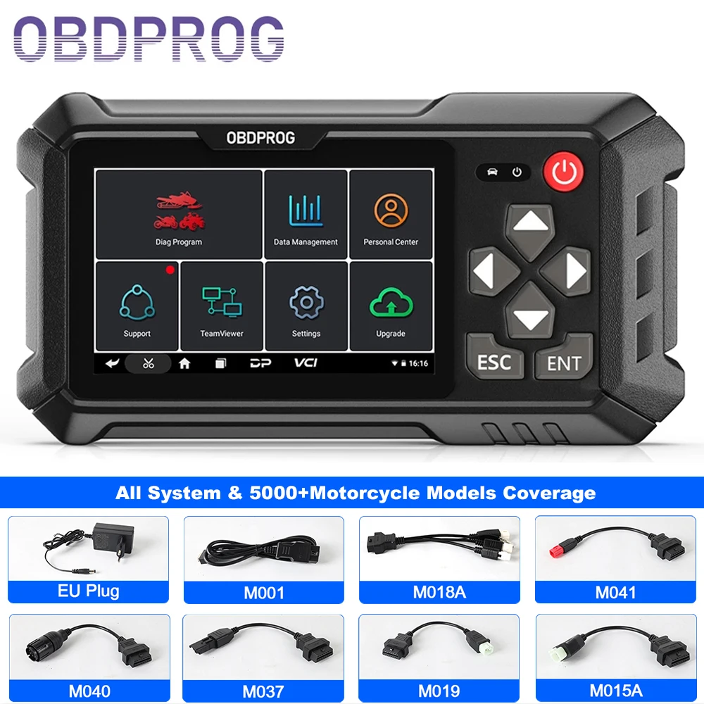 

OBDPROG MOTO 100 Motorcycle OBD2 Scanner All System Engine Check Scan Tool A/F ABS ECU OBD2 Moto Diagnostic Tool for BMW Honda