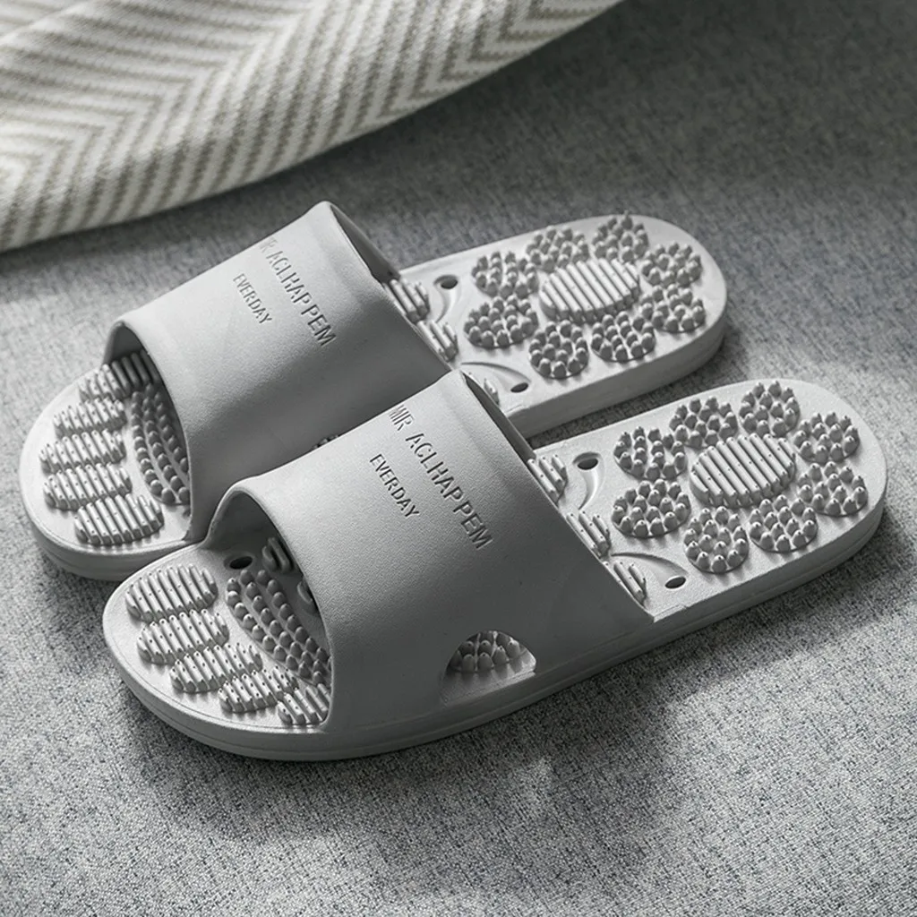 Мужские массажные тапки повседневная обувь для дома и улицы Нескользящие